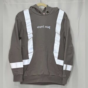 Palm Angels Gray Reflective Logo Hoodie Size Medium